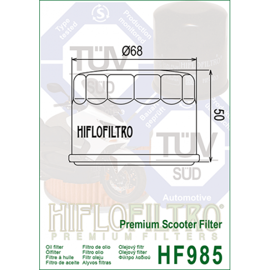 Oil filter -HIFLO- HF985