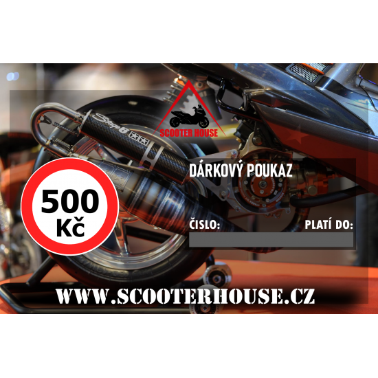 DÁRKOVÝ POUKAZ NA SCOOTER HOUSE